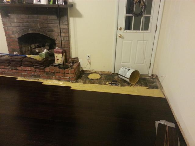 37:  Bamboo is inherantly more stable, denser, and less affected by moisture, which is why we can glue it directly to a slab. True hardwood would need to be framed out, and on top of a subfloor.