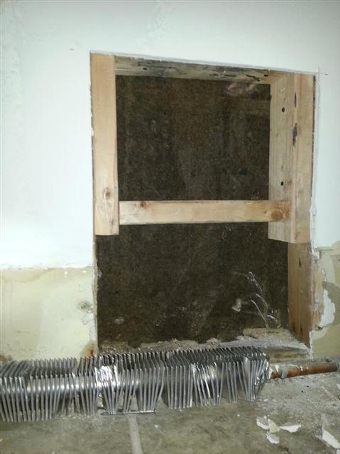 309: Here's the framining for the wall thgimble to secure to.