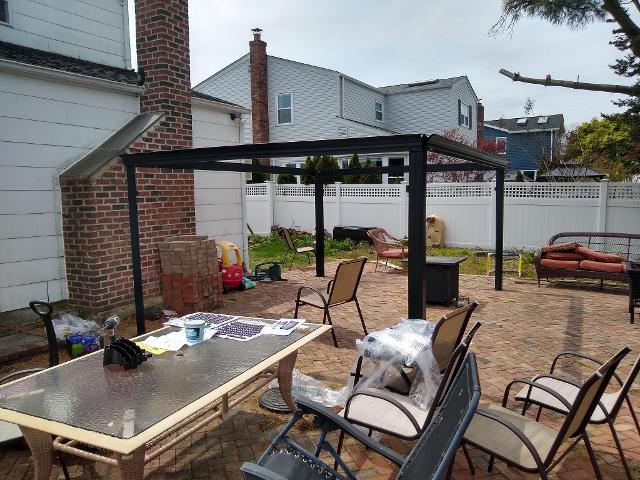 435: Framing out the legs of the gazebo (or sun shelter, if you prefer)